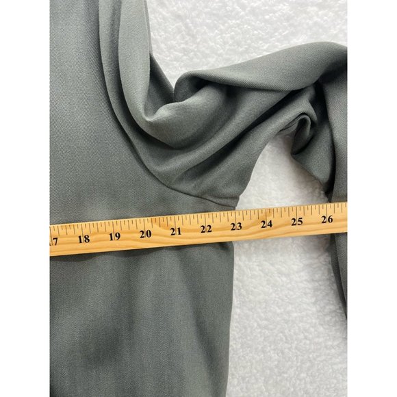 Eileen Fisher Womens Jacket Coat Gray Herringbone Buttons Slit 100% Silk L - Picture 3 of 8